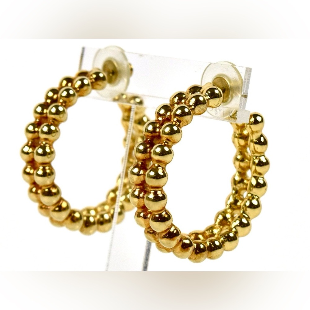 Beautiful Christian Dior  Vintage Hoop Gold Earrings